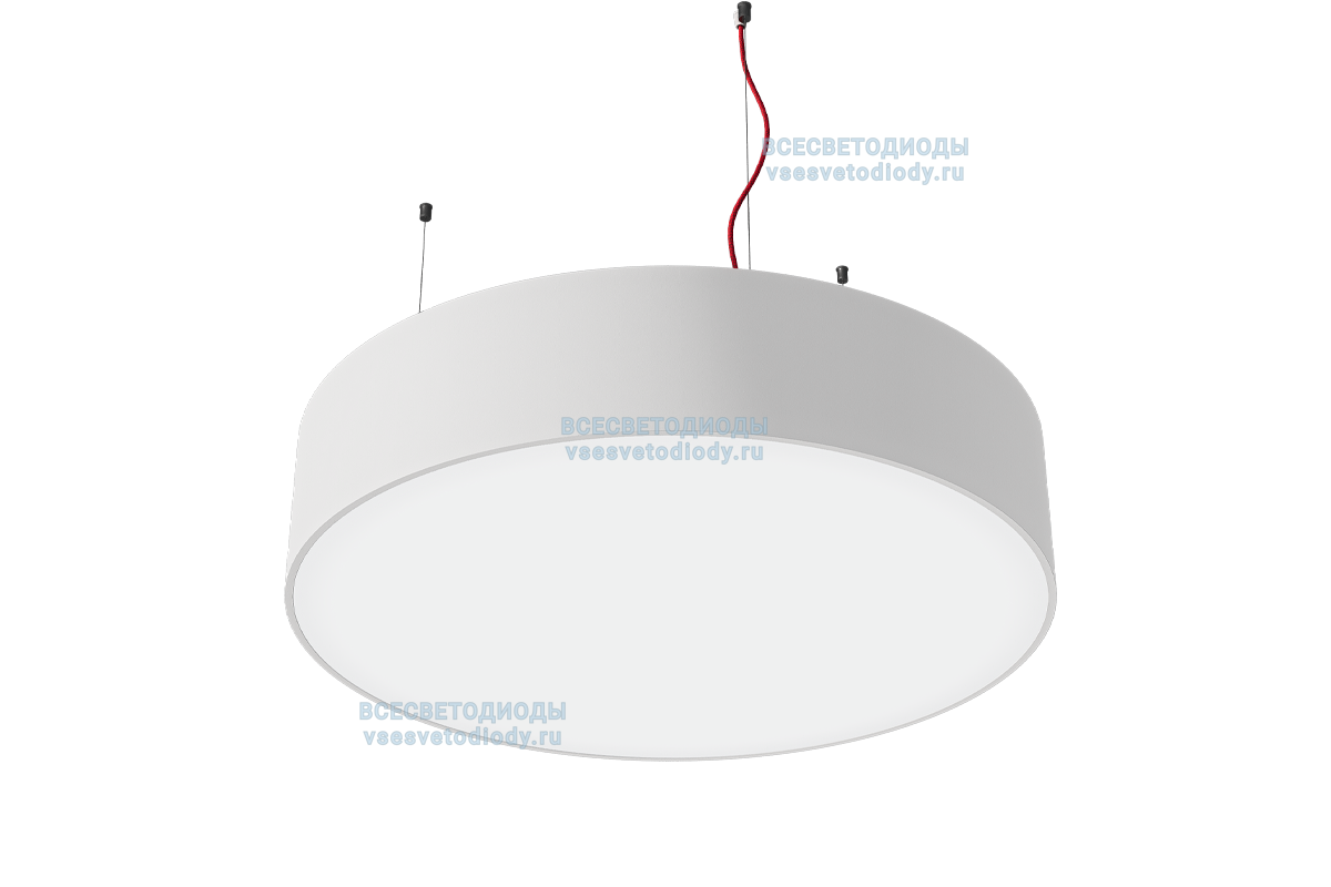 Светильник Round 55W, D600 мм, 4000К, белый, подвесной, IP 40